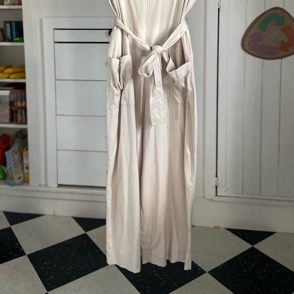 Everlane Scoop Neck Wide Leg Jumpsuit in Cream - Picture 4 of 4